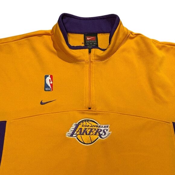 Vintage Nike LA Lakers Shooting Shirt Los Angeles Warm Up Men's XL - Picture 3 of 5